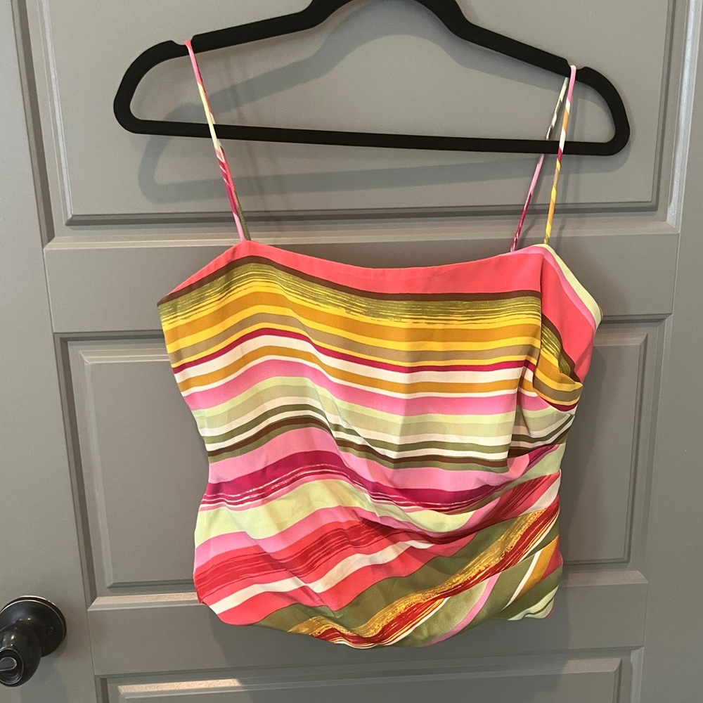 vintage silk tank structured